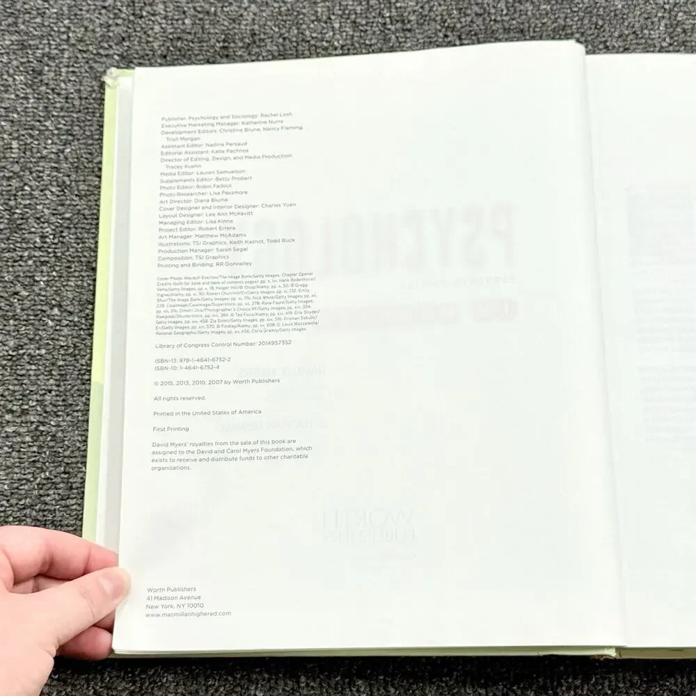 Psychology in Modules Eleventh Edition Hardcover Text Book Used